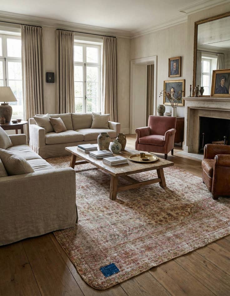 Detail image of 9' 8 x 13' 3 Hand Knotted Ultra Vintage Persian Wool Rug