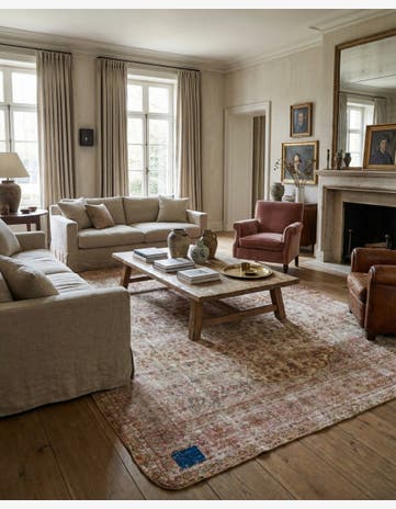 9' 8 x 13' 3 Hand Knotted Ultra Vintage Persian Wool Rug