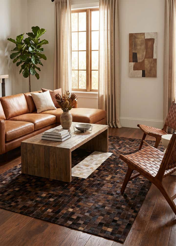 5' x 7' 10 Cowhide Stocks Rug