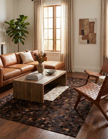 5' x 7' 10 Cowhide Stocks Rug