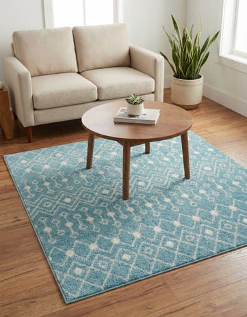 5' 3 x 5' 3 Moroccan Trellis Square Rug
