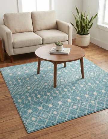 5' 3 x 5' 3 Moroccan Trellis Square Rug