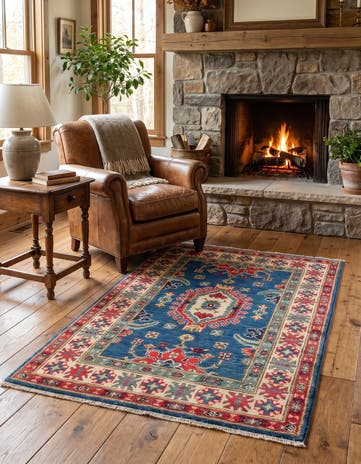 2' 9 x 4' 2 Hand Knotted Kazak Rug