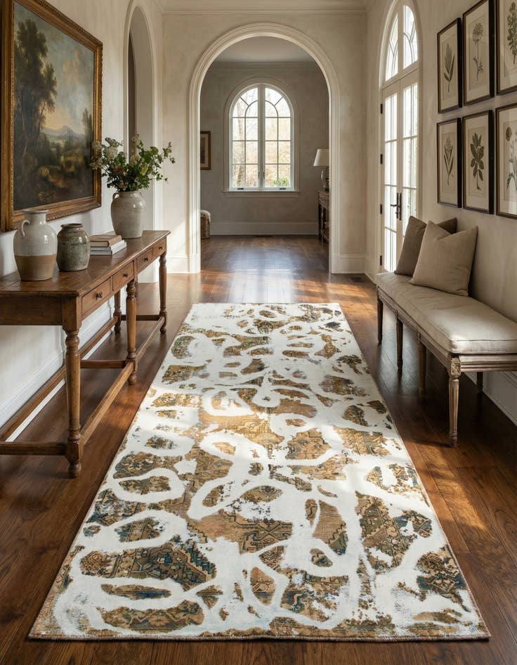 Detail image of 5' 5 x 11' Hand Knotted Ultra Vintage Persian Wool Runner Rug