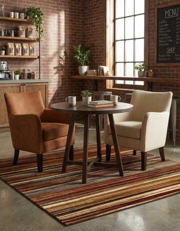 Beige Coffee Shop Square Rug