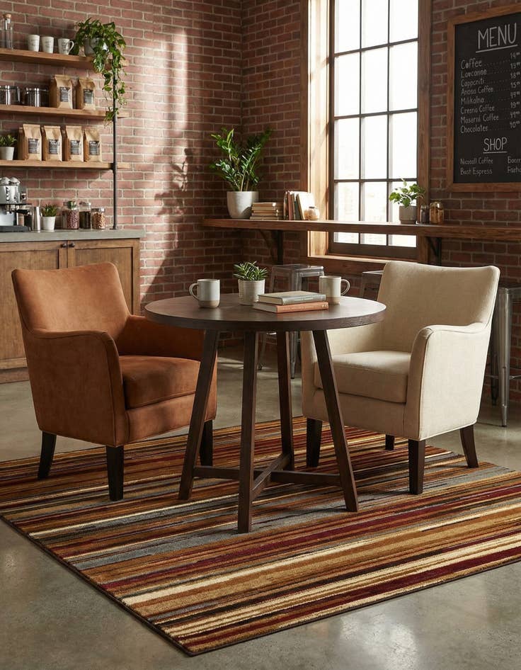 Detail image of 6' x 6' Coffee Shop Square Rug