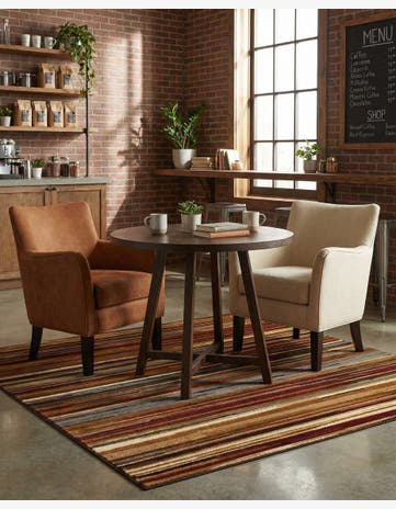 Beige Cafe Square Rug