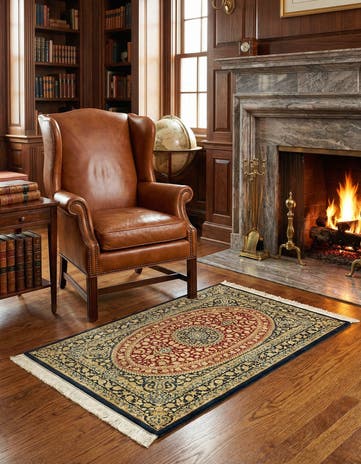 2' 7 x 3' 10 Ghom Silk Rug