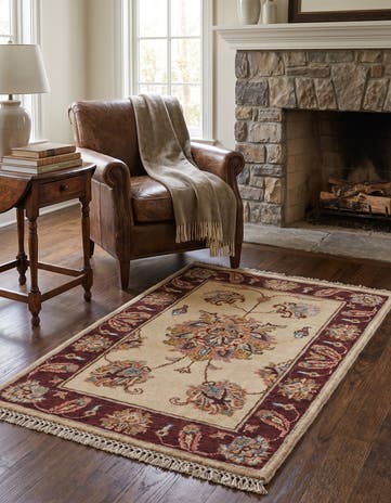 2' x 2' 11 Hand Knotted Ziegler Rug