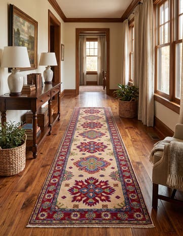 2' 8 x 9' 11 Hand Knotted Kazak Runner Rug