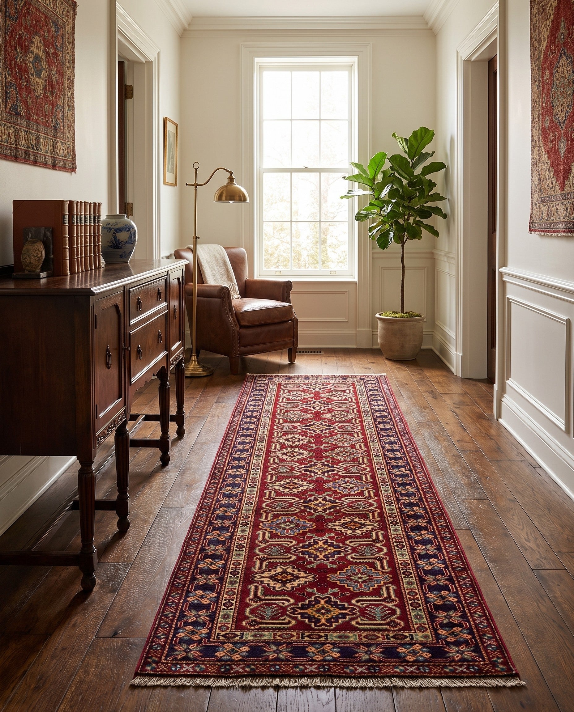 2' 7 x 9' 2 Hand Knotted Shirvan Runner Rug