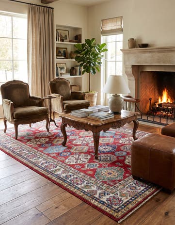6' 8 x 10' 2 Hand Knotted Kazak Rug