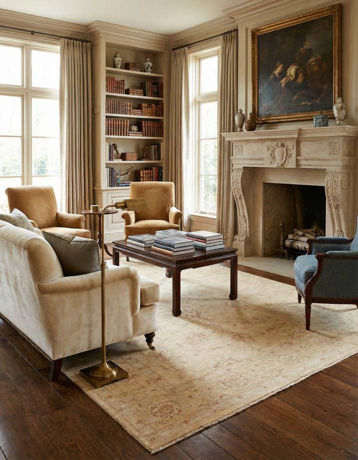 Detail image of 5' 7 x 8' 2 Hand Knotted Peshawar Ziegler Rug