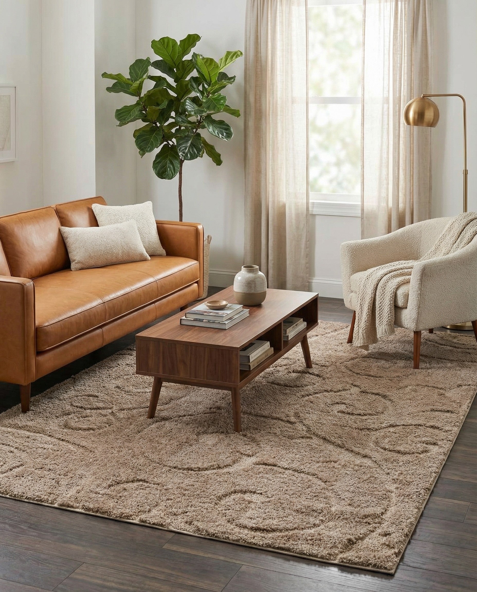 8' x 10' Floral Shag Rug