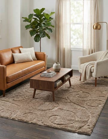8' x 10' Botanical Shag Rug