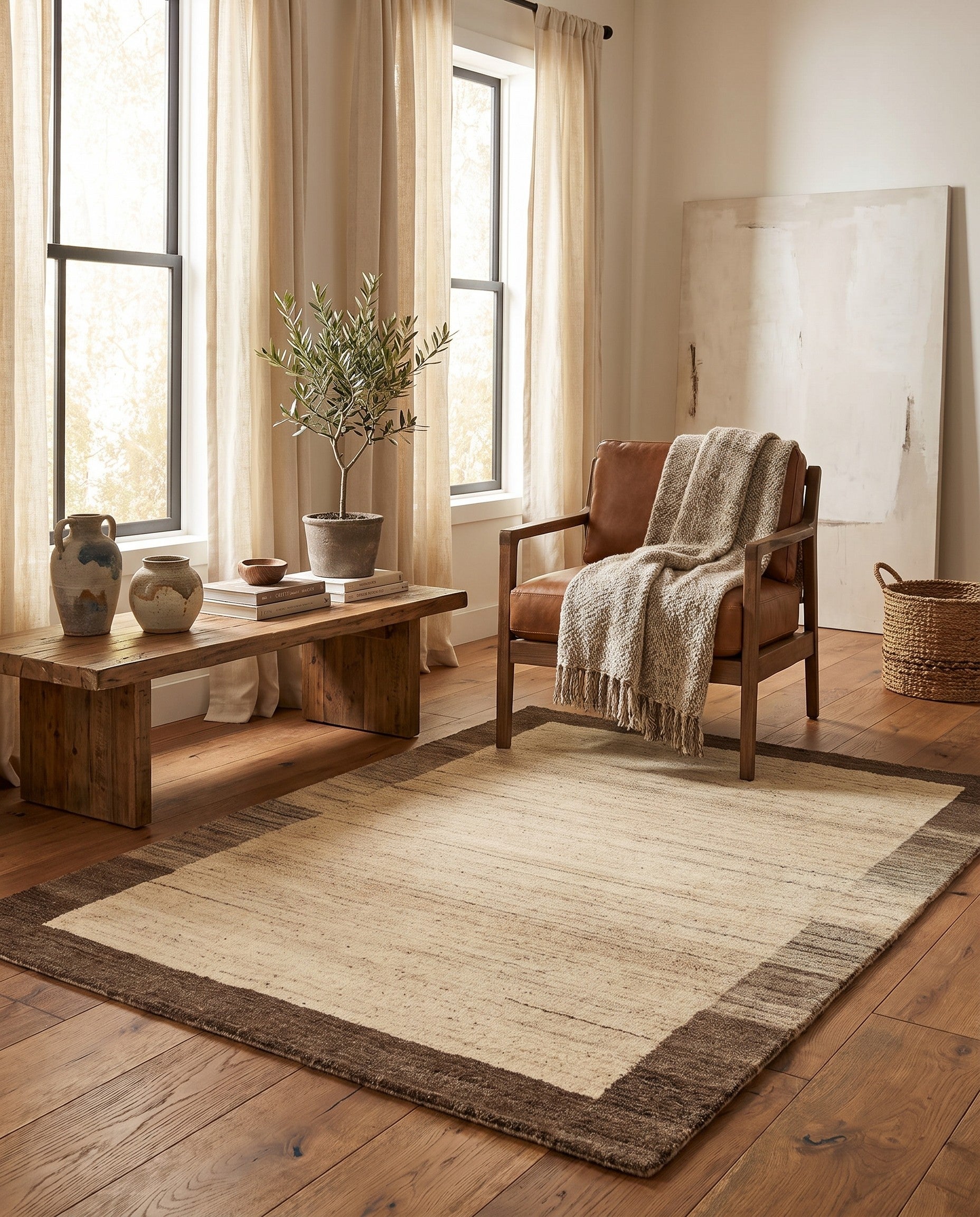 4' x 6' Hand Knotted Gabbeh Wool Rug
