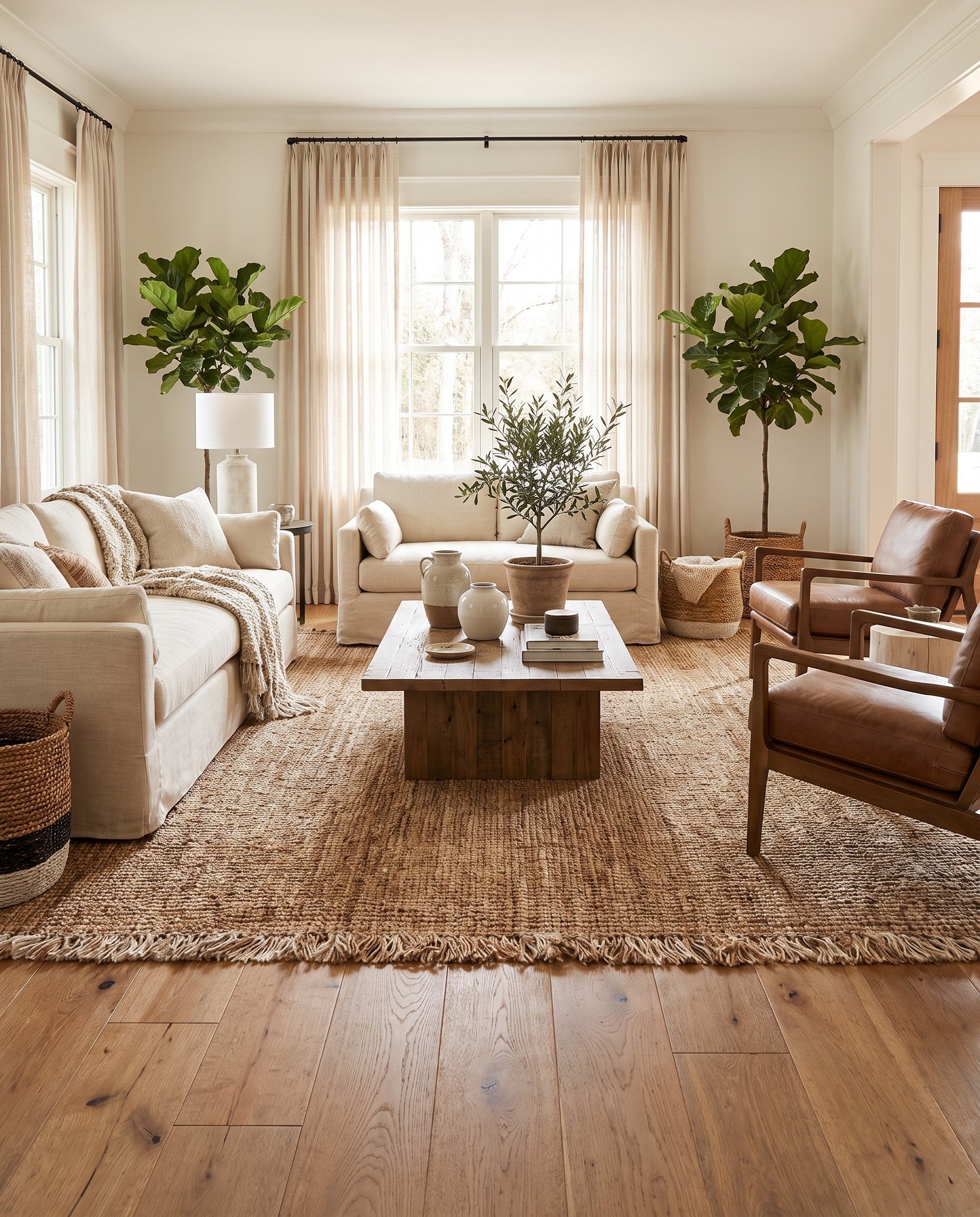 7' 10 x 7' 10 Hand Woven Chunky Jute Square Rug