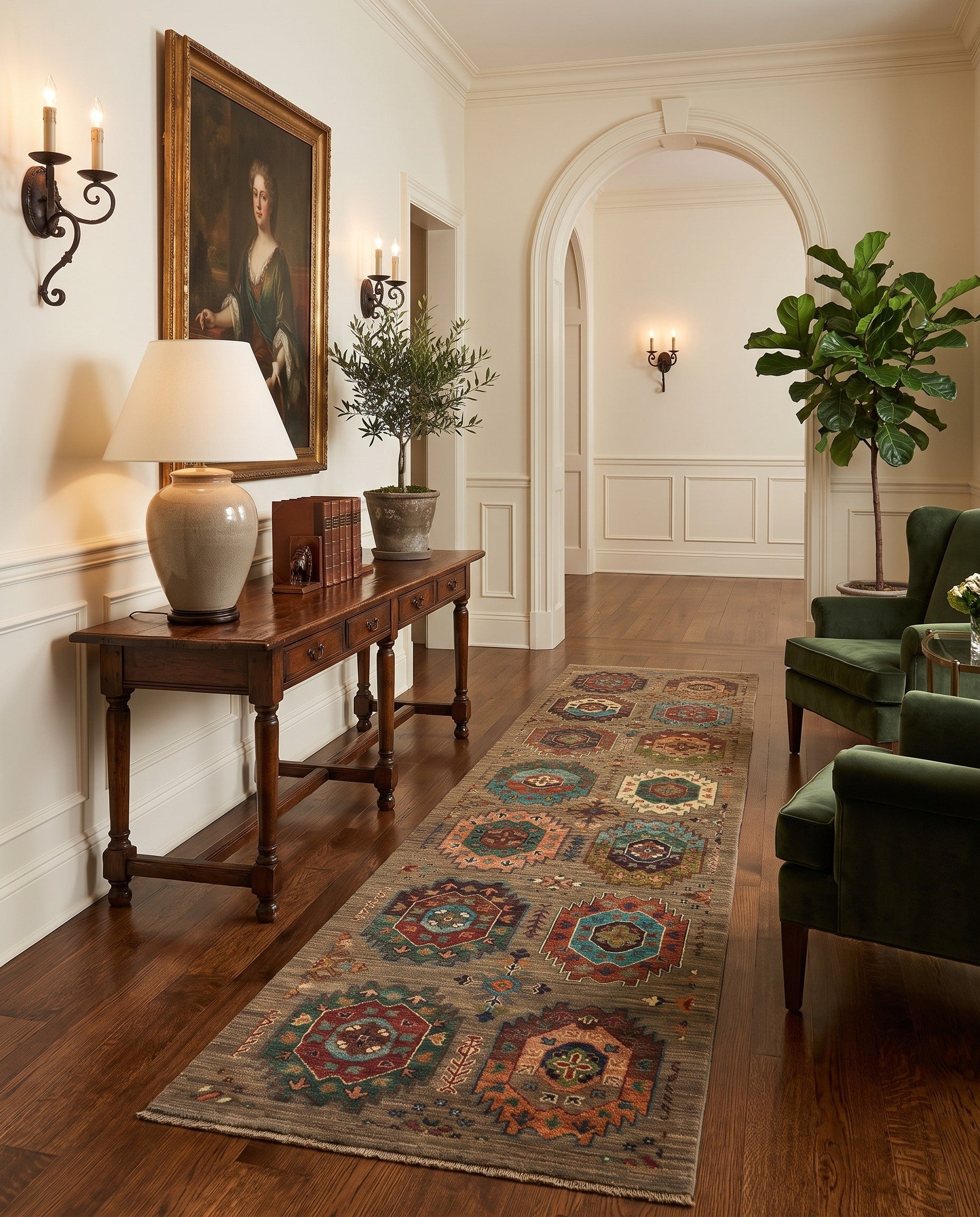 2' 7 x 10' 1 Hand Knotted Ariana Ziegler Runner Rug