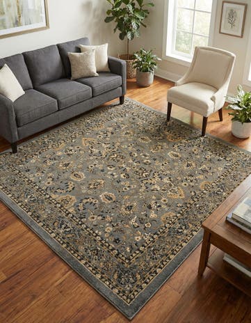 Gray Yasmin Square Rug