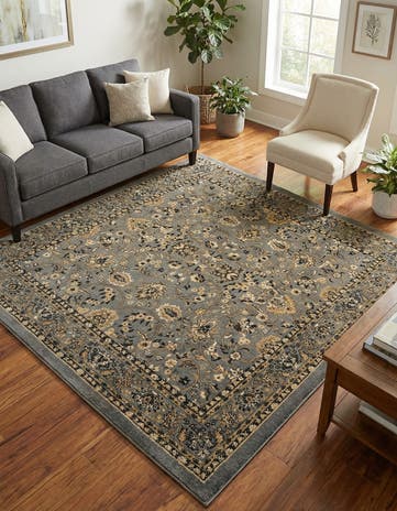 Gray Yasmin Square Rug