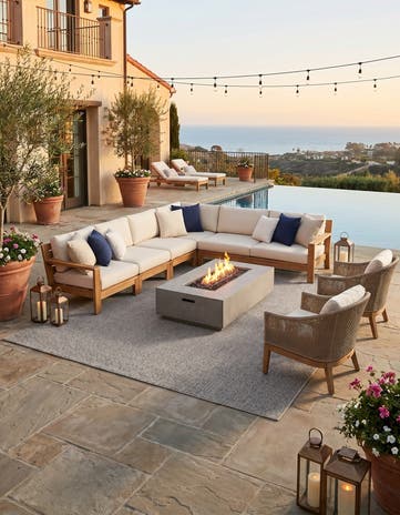 9' x 12' Easy-Clean Solid Indoor / Outdoor Rug