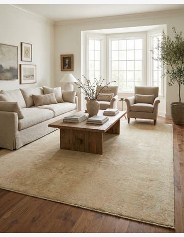 8' x 9' 10 Hand Knotted Oushak Wool Rug