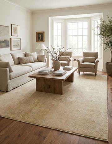 8' x 9' 10 Hand Knotted Oushak Wool Rug