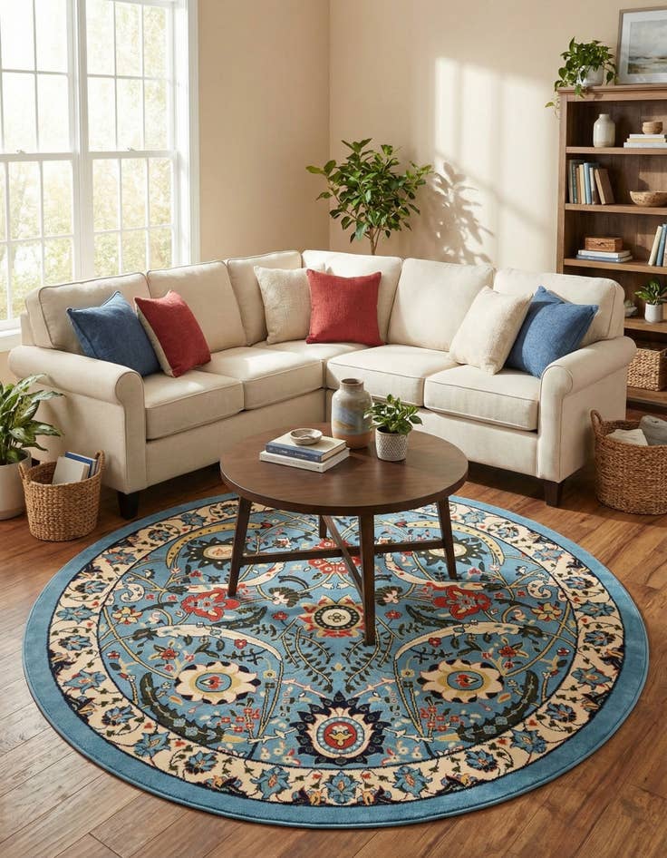 Detail image of 7' 10 x 7' 10 Neda Round Rug