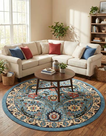 7' 10 x 7' 10 Neda Round Rug