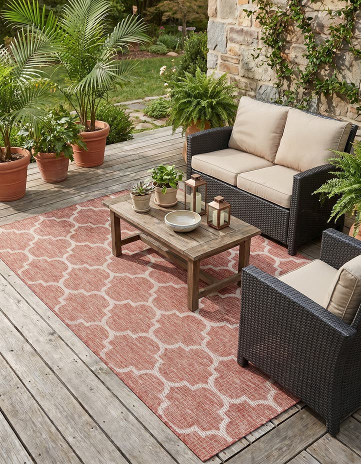 5' 3 x 8' Easy-Clean Lattice Indoor / Outdoo...