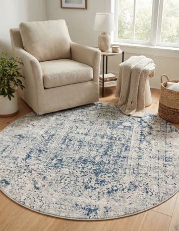 Gray Eliza Round Rug
