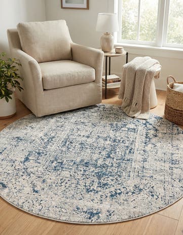 Gray Eliza Round Rug
