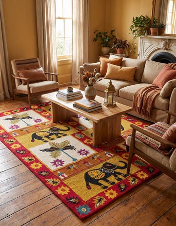 7' 8 x 9' 7 Agra Square Rug