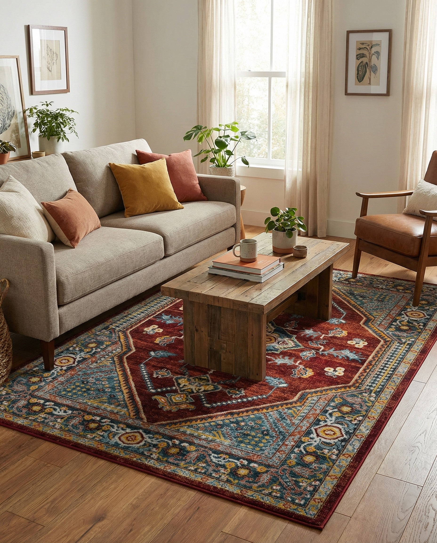 Primary image 5' 3 x 8' Kamala Washable Rug