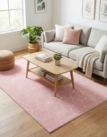 5' 3 x 8' Lattice Frieze Rug