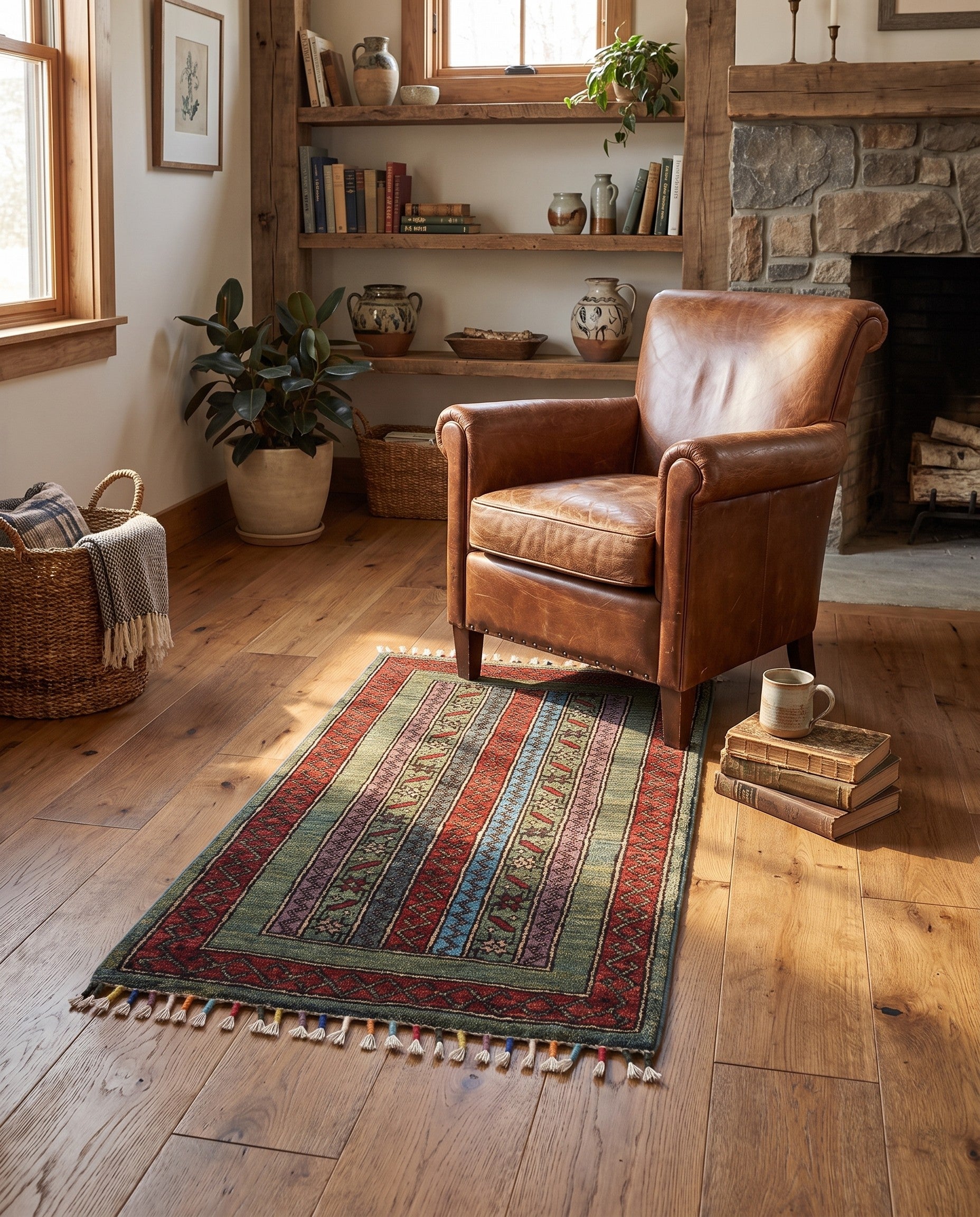 1' 8 x 3' 2 Hand Knotted Kazak Rug