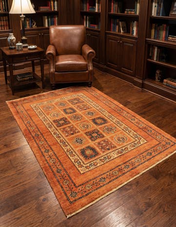 3' 7 x 5' 3 Kashkuli Wool Rug