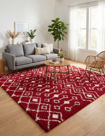 10' x 10' Moroccan Trellis Shag Square Rug