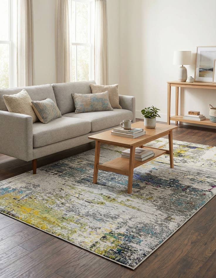 Detail image of 5' x 8' Washable Theia Rug