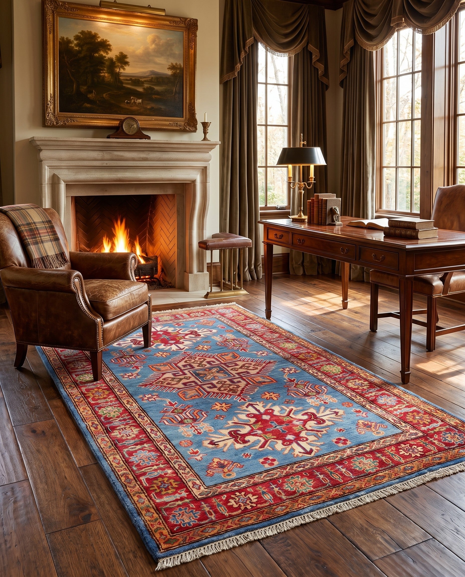 3' 3 x 5' 2 Hand Knotted Kazak Rug