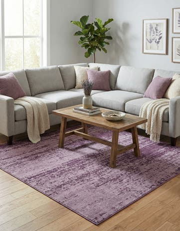 Violet Angelica Square Rug