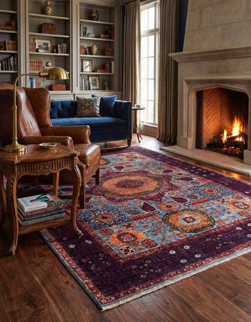 5' x 6' 9 Hand Knotted Mamluk Ziegler Rug