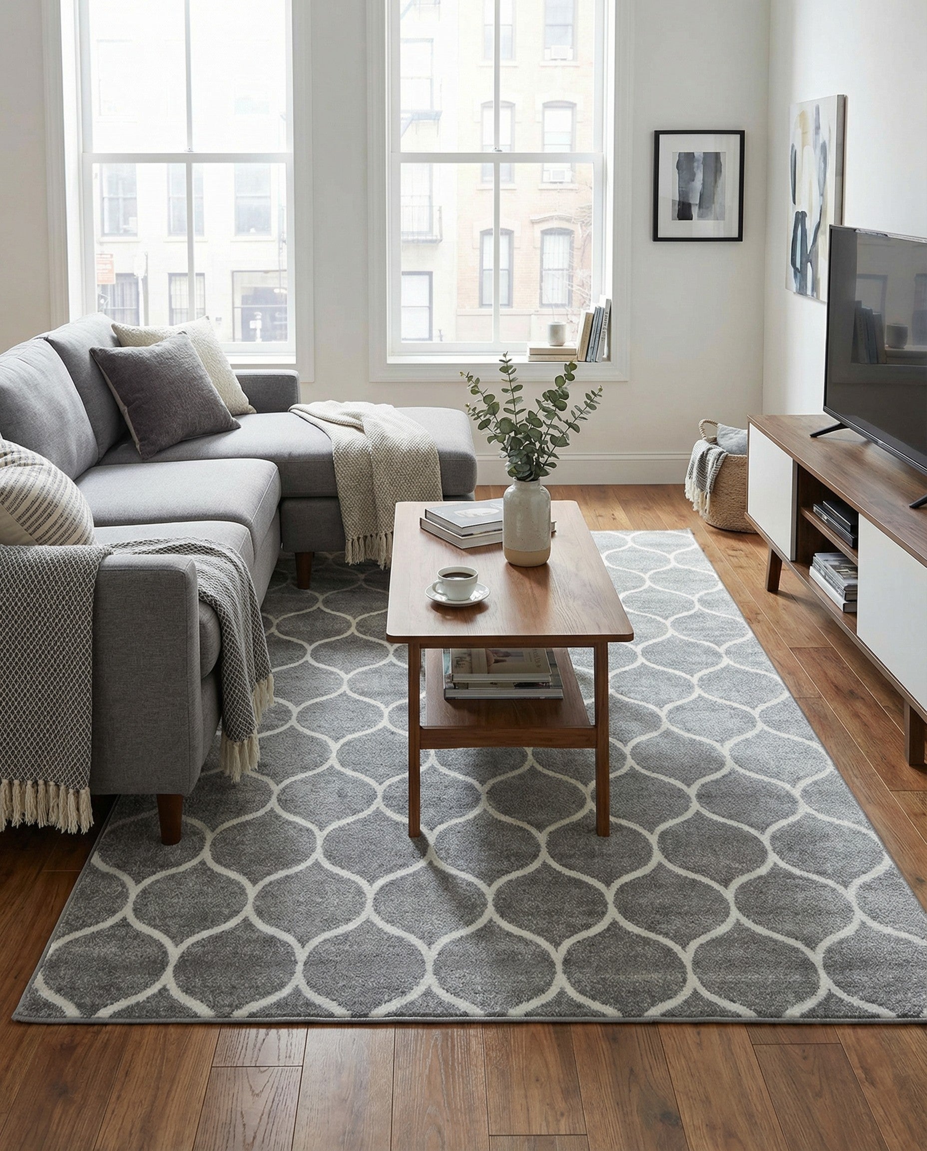 5' 3 x 8' Trellis Frieze Rug