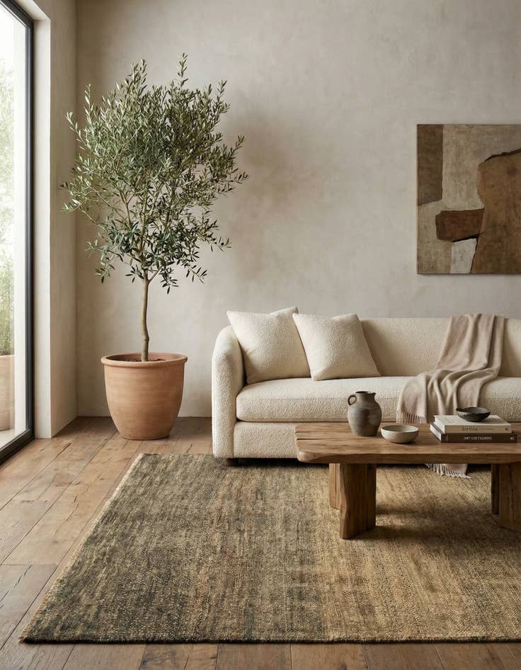 Detail image of 5' 1 x 6' 5 Juma Wool Rug