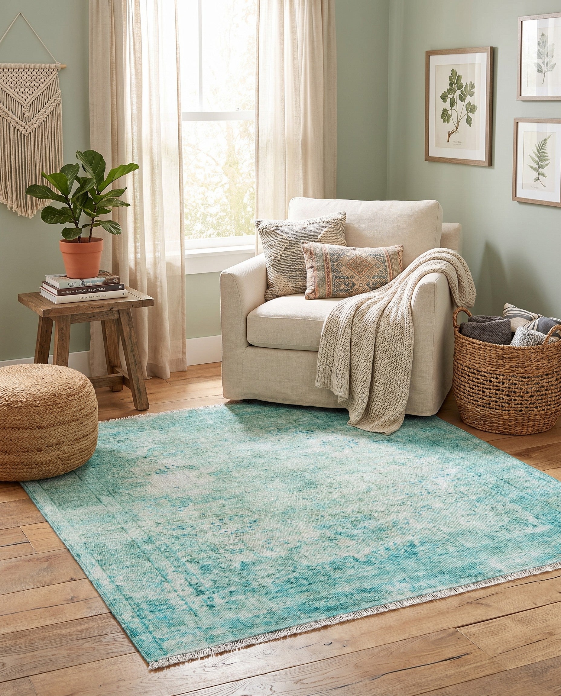 Turquoise Boutique Square Rug