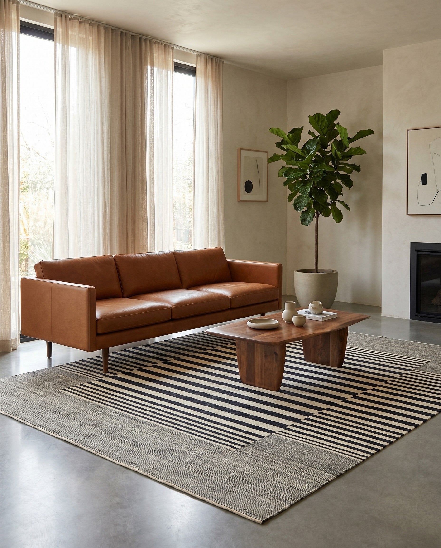 6' x 7' 8 Hand Woven Kilim Modern Wool Square Rug