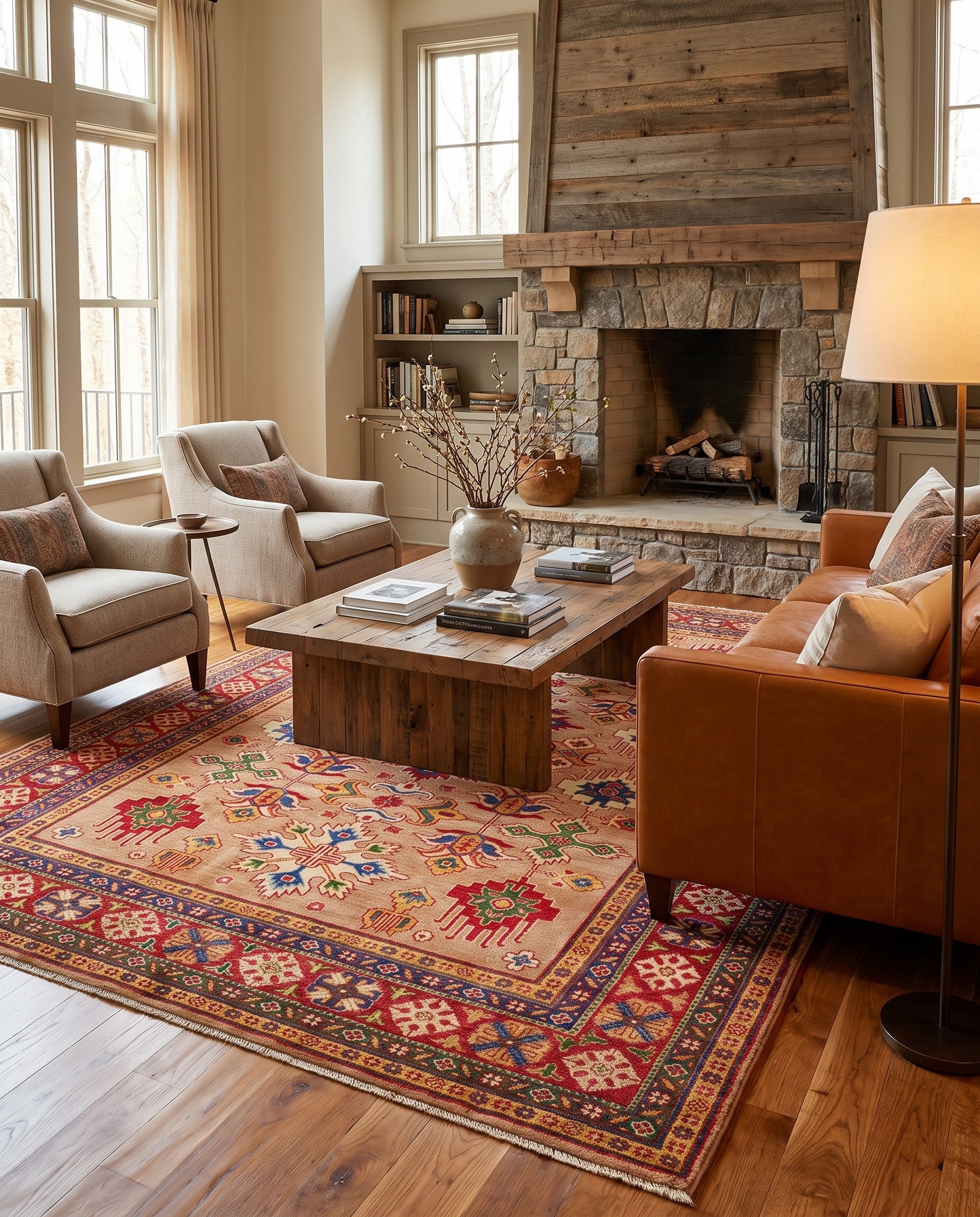 6' 9 x 9' 7 Hand Knotted Kazak Rug
