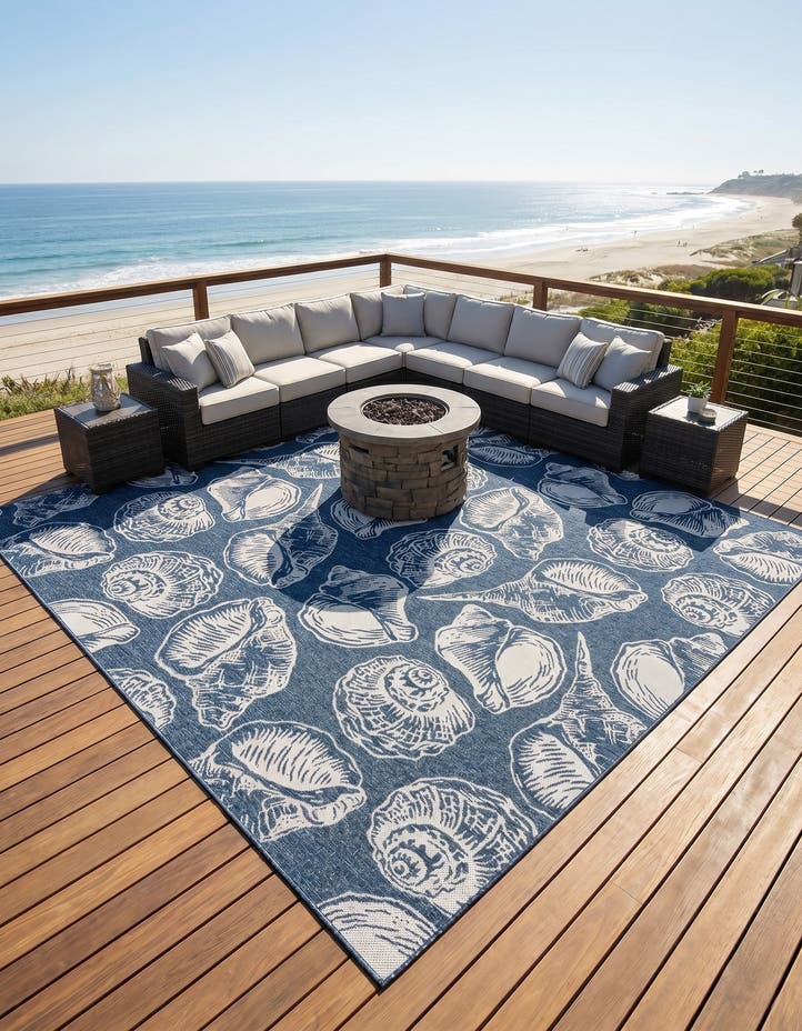 12' x 12' Easy-Clean Coastal Indoor / Outdoo...