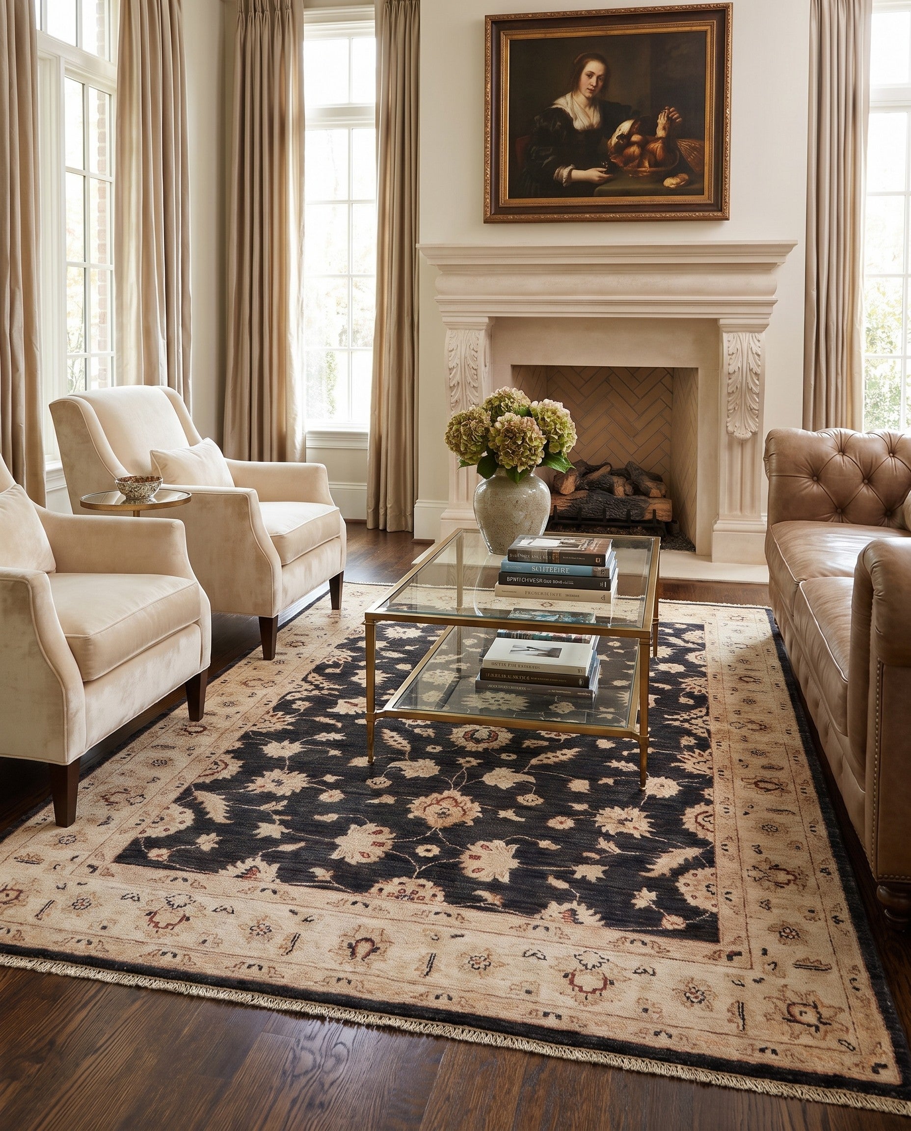 170cm x 250cm Hand Knotted Ziegler Rug