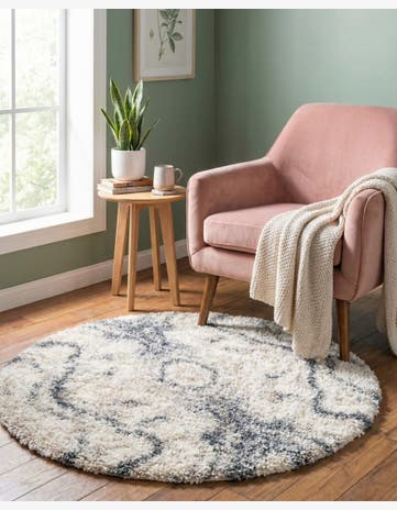 3' 3 x 3' 3 Lagom Shag Round Rug